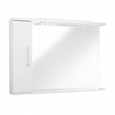Mirror with Side Cabinet & Lights - Left Hand Cabinet - 1200mm