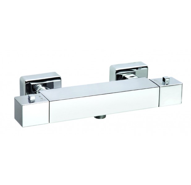 Cubix Exposed Thermostatic 1-Way Shower Bar Valve