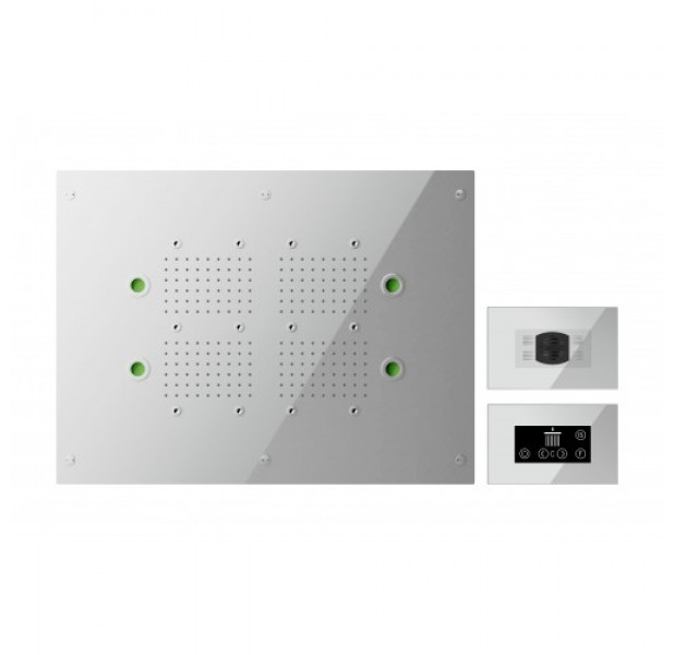 Spa Chromatherapy and Aromatherapy Shower Head Inc Wall Mounted Touch Screen Control 